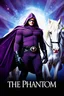 Placeholder: Movie Poster - ((("THE PHANTOM"))), extremely thick, muscular, 6'6'' 18-year-old Billy Zane with extremely exaggerated muscles as the Phantom, long-sleeved, textured, padded purple cotton bodysuit with skintight, formfitting textured purple cotton cowl with ((black eye mask)) and widow peak, black gloves and wrist gauntlets, black boots, double holstered utility belt, skull-shaped belt buckle, glowing, white eyes, standing next to his white horses, captured in a breath-taking explosion of color,