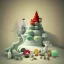 Placeholder: clean art of christmas eleents, soft lighting, soft pastel gradients, high definition, 3d icon clay render, blender 3d by Alexander Jansson