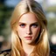 Placeholder: Prhotorealistic close-up of a beautiful blonde warrior with