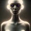 Placeholder: A lightly-tanned!!!!! mannequin-esque figure with white-glowing!!!!! eyes, in a dark!!!!! room, staring!!!!! into the camera, creepy atmosphere, eerie art style, photorealistic!!!!! facial features, close-up!!!!!, macro image!!!!!, trending on artstation, 4k, 8k