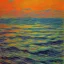 Placeholder: Portrait of the sea monter in Chicago Lake Michigan in monet’s style