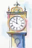 Placeholder: SKETCH WATERCOLOR PASTEL COLOURS - “The Timekeeper’s Clock”