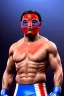 Placeholder: realistic image of joe biden as a mexican wrestling fighter posing, Mexican eyes wrestling mask, red and blue breeches, retro style, 80s, vibrant color, highly detailed, sky background, concept art, unreal engine 5, god rays, ray tracing, RTX, lumen lighting, ultra detail, volumetric lighting, 3d, finely drawn, high definition, high resolution.