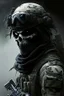 Placeholder: A soldier in the game modern warfare, he wears a black skull helmet that covers his face. He is a sniper, but can also run point. His call sign is Wraith.