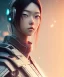 Placeholder: Anime girl cute neck head portrait, warrior costume, village, meditation, cyberpunk, 8k quality