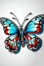 Placeholder: (white background. 3D image. use black outline. Colour. Cartoon style. Bold and clear outline.) Butterfly