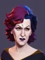 Placeholder: Portrait of a 30 year old strange witch like Bette Midler