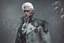 Placeholder: A white masculine human with medium white hair. A Lot of Battle Scars. Full body. Black Military Outfit. HD