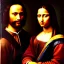 Placeholder: portrait of Jacobo Santiago Mozos born in 1976 and Gemma Arnau Arnau born in 1979,by Leonardo da Vinci, oil on canvas, cinematic composition, extreme detail,8k,fit full head inside picture