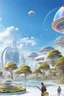 Placeholder: ville futuriste ultra moderne, ufos, rainbows,intergalactic city