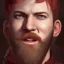 Placeholder: a _ fantasy _ style _ portrait _ painting _ of white male short fringe red hair short head smiling beard round face rpg dnd oil _ painting _ unreal _ 5 _ daz. _ rpg _ portrait _ extremely _ detailed _ artgerm _ greg _ rutkowski _ greg