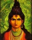 Placeholder: portrait of lord shiva Indian mythology, full, detailed, detailed, god, colour, van gogh