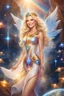 Placeholder: cosmic woman angels smile,admiral ufo high commander from the future, one fine whole face, crystalline skin, expressive blue eyes,rainbow, smiling lips, very nice smile, costume pleiadian, Beautiful tall woman pleiadian Galactic commander, ship, perfect datailed golden galactic suit, high rank, long blond hair, hand whit five perfect detailed finger, amazing big blue eyes, smilling mouth, high drfinition lips, cosmic happiness, bright colors rainbow, blue, pink, gold, jewels, realist,8k