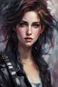 Placeholder: Instead of a jacket now - a torn leather jacket,I pierced my nose, navel and ear!I learned how to play the guitar!Now this is me, so that all people know!, perfect face, character portrait, complex, oil on canvas, masterpiece, expert, insanely detailed, 4k resolution, volegov, charlie bowater, agnes cecile, composition, framing, perfect composition, beautiful detailed complex insanely detailed octane rendering trending on artstation, art photography 8 k, Miki Asai Macro photography, close-up, hy