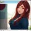 Placeholder: redhead woman, casual clotting, realistic, HD4k, watery cloud background, close up shot,