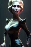 Placeholder: Constance Langdon as evil queen in black leather, leather, busty, cleavage, angry, stern look. character design by cory loftis, fenghua zhong, ryohei hase, ismail inceoglu and ruan jia. unreal engine 5, artistic lighting, highly detailed, photorealistic, fantasy