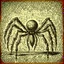 Placeholder: A scary but simple line drawing of a spider in gothic style