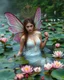 Placeholder: Lens focus DSLR Camera Photography full length image beautiful humanoid Russian Pretty Girl as A Fairy Queen sorrounded full of lotus flowers leaves plenty,fullbody pretty fairy lady drown into the river swim on swampriver and the wonderful river sorrounded birds and flowers, morning heavy fog and smokes background,realistic potrait photoshoot experiences photographer