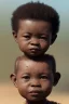 Placeholder: african baby head portrait, warrior costume, village, meditation, woods, cyberpunk, 8k quality