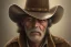 Placeholder: old RUGED cowboy face hat