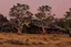 Placeholder: Dry trees, night, full moon, cabin, yard with flowers, fence, photo hd