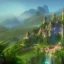 Placeholder: Castle meets skyscraper league of legends, in the jungle, full detail, intricate detail, cinematic, 8 k, cel shaded, unreal engine, featured on artstation, pixiv, cartoon style