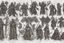 Placeholder: create character design model sheet representations often showcased intricate details and ornate designs. The armor and weapons they wore were adorned with elaborate engravings, gems, and motifs inspired by nature, animals, or mythological symbols mythology and epic tales.