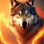 Placeholder: Wolf, red, fire, lava, 8K, dramatic lighting, masterpiece, expert, sharp focus, portrait frame