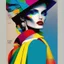 Placeholder: A vogue-like poster. No writing, no words. Colourful, fashion.