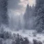 Placeholder: winter landscape, ice field, dream, dreamlike, foggy