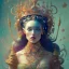 Placeholder: A queen with a beautiful Crown breathtaking cover art by Brian Kesinger, Jeremy Mann, Carne Griffiths, Jean Baptiste Monge, Hokusai, insanely detailed, triadic color