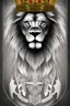 Placeholder: A graphic design with the phrases "Lord of Lords" and "Kings of Kings" framing a regal lion's face, crowned to signify royalty, with "Jesus, Lion of Judah" in distressed font below. The dark backdrop features a splattered paint effect for a modern edge.