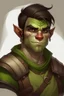 Placeholder: teen handsome half orc