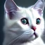 Placeholder:  white cat,full image, mysterious, highly intricate, mi Realistic photography, incredibly detailed, ultra high resolution, 8k, complex 3d render, cinema 4d.