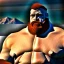 Placeholder: Zangief toddler, full body, hyper realistic, dramatic lighting, unreal engine 5, 8k