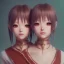 Placeholder: Anime girl cute neck head portrait, warrior costume, village, meditation, 8k quality