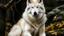 Placeholder: The white wolf is a majestic mammal from the Canis genus. They are known for their beautiful coat and hunting in packs. #dog #outdoor #wildlife