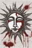 Placeholder: Abstract drawing of sun and blood