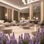 Placeholder: Concept of a lavender flower in a hotel lobby