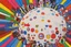 Placeholder: round pop art cloud by Takashi Murakami