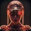 Placeholder: a girl with a cyborg brain and a lot of red liquid, steam punk, scary, horror, realistic, made in octane, cinematic, ultra-realistic, extremely detailed octane rendering, 8K, VRAY Super Real ar 2:3, dof photorealistic futuristic 50mm lens hard lighting dark gray tintype photograph, realistic lighting, sephia colors