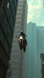 Placeholder: Bosch painting style nightmare in 3D , a man on motorcycle jumping between two buildings background, high Quality picture , 8k