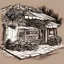 Placeholder: Greek taverna sketch, clipart