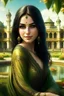 Placeholder: فتاة جميلة عيناها بنيه وشعرها اسود وغنية جدا تستمتع بالمال مع صديقاتها المسلمات ويعيشون في قصر كبير مليء بالذهب والالماس وبجوارهن الكثير من الحدائق المليئة بالزهور والعصافير والمساخات الخضراء والنوافير والخدم