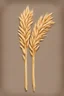 Placeholder: 2 heads of wheat leaning to the side, clipart