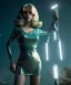 Placeholder: Ultra Realistic retro sci-fi portrait image from 1960, spaceship, sweet young Jane Fonda, dress with tight latex suit, Retro sci-fi weapon, soft color, highly detailed, unreal engine 5, ray tracing, RTX, lumen lighting, ultra detail, volumetric lighting, 3d, finely drawn, high definition, high resolution.