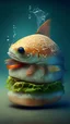 Placeholder: a fish hamburger