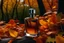 Placeholder: generate me an aesthetic complete image of Perfume Bottle with Autumnal Foliage