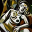 Placeholder: picasso more abstract brown woman Neoclassicism lying