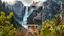 Placeholder: In the foreground, a delicately crafted easel supports a canvas that seamlessly integrates with the surrounding landscape. The focal point of this picturesque scene is a majestic waterfall cascading down rugged cliffs, enveloped in a misty veil. The artwork appears to be a hyper-realistic oil painting, capturing every intricate detail of the shimmering water, lush foliage, and dramatic lighting. This masterful creation exudes a sense of tranquility and awe-inspiring beauty, showcasing the artist